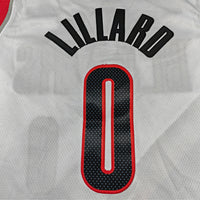 Men's Portland Trail Blazers Damian Lillard #0 White Swingman Player Jersey - Association Edition