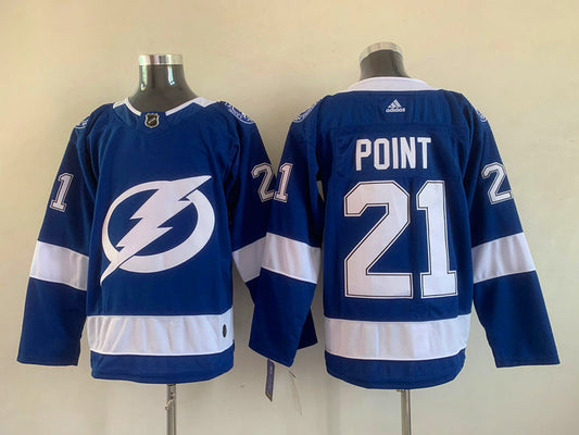 Men's Tampa Bay Lightning Brayden Point #21 Blue Home Breakaway Player Jersey1