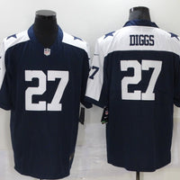Men's Dallas Cowboys Trevon Diggs #27 Navy Game Jersey1