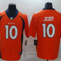 Men's Denver Broncos Jerry Jeudy #10 Orange Game Jersey1