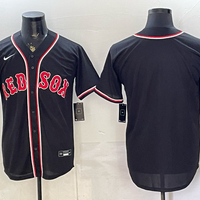 Men's Boston Red Sox Fashion Replica Black Out Jersey