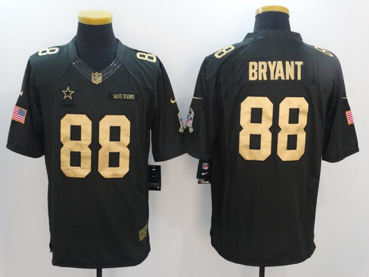 Men's Dallas Cowboys Dez Bryant #88 Black Game Player Jersey1