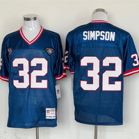 OJ Simpson Buffalo Bills Mitchell Ness Blue Legacy Replica Player Jersey - JerseysFreak