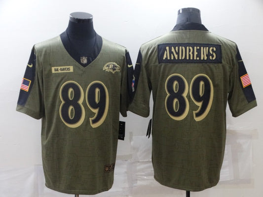 Men's Baltimore Ravens Mark Andrews #89 Brown Game Jersey1