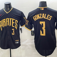 Men's Pittsburgh Pirates Nick Gonzales #3 Black 2026 City Connect Stadium Jersey
