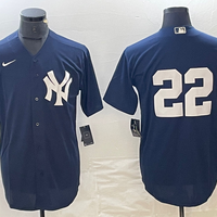 Men's New York Yankees Juan Soto #22 Navy Replica Player Name Jersey1