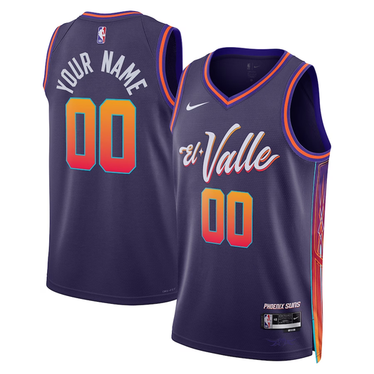 Men's Phoenix Suns Purple 2023/24 Custom Swingman Jersey1 - City Edition