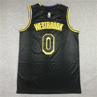 Men's Los Angeles Lakers Russell Westbrook Black City Edition Swingman Jersey1
