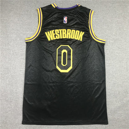 Men's Los Angeles Lakers Russell Westbrook Black City Edition Swingman Jersey1