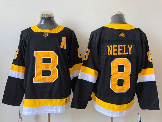 Men's Boston Bruins Cam Neely #8 Black Replica Player Jersey1