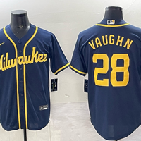 Men's Milwaukee Brewers Andrew Vaughn #28 Navy Replica Player Jersey