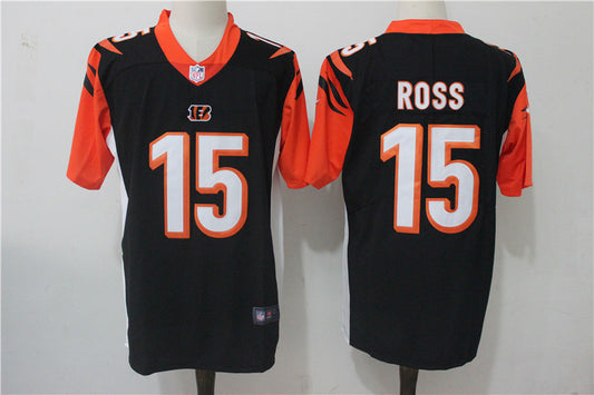 Men's Cincinnati Bengals John Ross #15 Black Game Jersey1