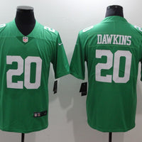 Men's Philadelphia Eagles Brian Dawkins #20 Green Game Player Jersey1