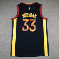 Men's Golden State Warriors James Wiseman #33 Navy Hardwood Classics Jersey1