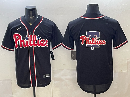 Men's Philadelphia Phillies Fashion Limited Black Out Jersey