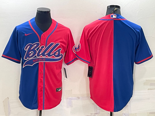 Men's Buffalo Bills Royal/Red Blank Jersey1