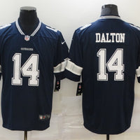 Men's Dallas Cowboys Andy Dalton #14 Navy Game Player Jersey1