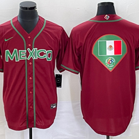 Men's 2023 World Baseball Classic Mexico Red Jersey1