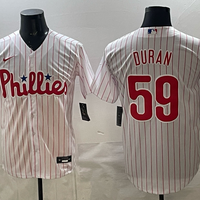 Men's Philadelphia Phillies Jhoan Duran #59 White Home Replica Jersey