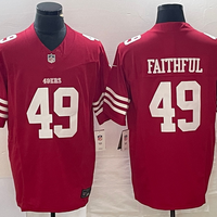 Men's San Francisco 49ers The Faithful #49 Scarlet Vapor F.U.S.E. Limited Jersey1