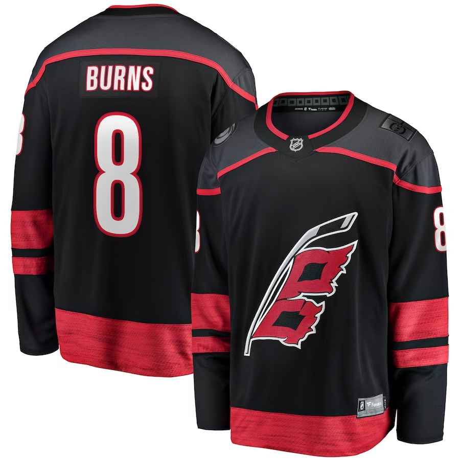 Men's Carolina Hurricanes Brent Burns #8 Black Player Jersey1
