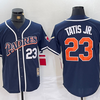 Men's San Diego Padres Fernando Tatis Jr. #23 Navy Replica Player Jersey1