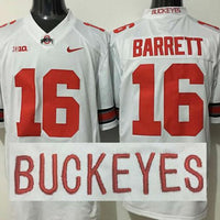 Men's Ohio State Buckeyes JT Barrett #16 White Player Game Jersey