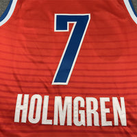 Men's Oklahoma City Thunder Chet Holmgren #7 Orange 2022/23 Swingman Jersey1 - Statement Edition