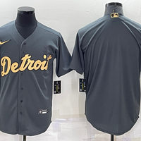 Men's Detroit Tigers Dark Gray Blank Replica Jersey1