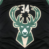 Men's Milwaukee Bucks Giannis Antetokounmpo #34 Black Player Jersey1