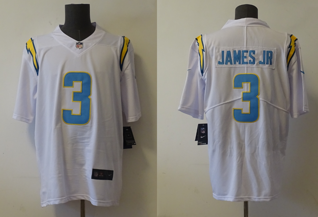 Men's Los Angeles Chargers Derwin James Jr. #3 White Game Jersey
