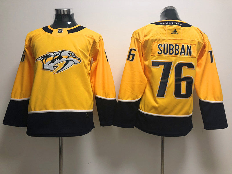 Men's Nashville Predators P.K. Subban #76 Gold Home Breakaway Jersey1