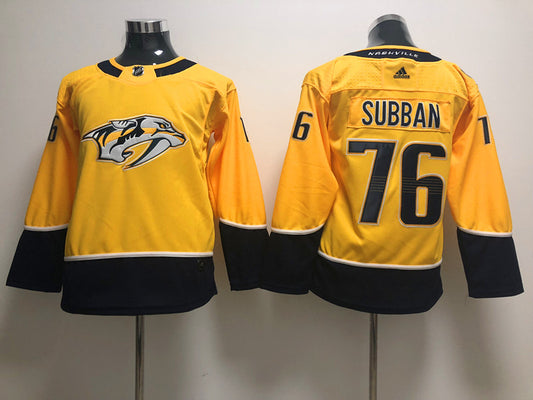 Men's Nashville Predators P.K. Subban #76 Gold Home Breakaway Jersey1
