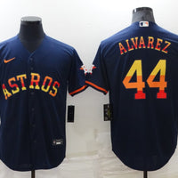 Men's Houston Astros Yordan Alvarez #44 Navy Replica Player Jersey1