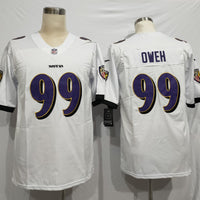 Men's Baltimore Ravens Odafe Oweh #99 White Game Jersey1