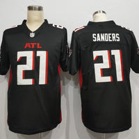 Men's Atlanta Falcons Deion Sanders #21 Black Game Player Jersey1