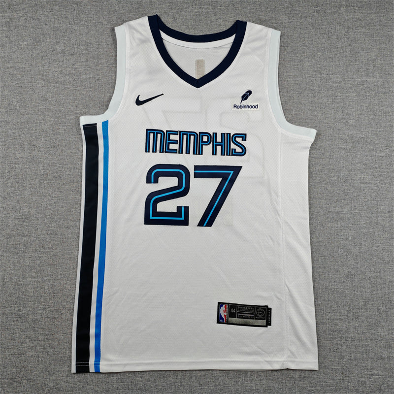 Men's Memphis Grizzlies Cameron Boozer #27 White Swingman Jersey - Association Edition