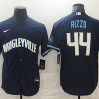Men's Chicago Cubs Anthony Rizzo #44 Navy Replica Baseball Jersey1