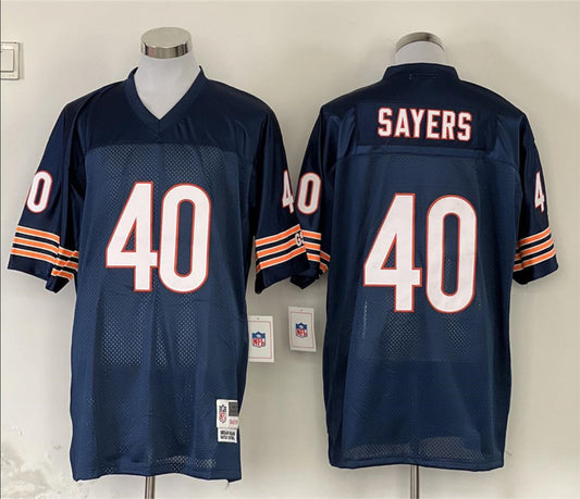 Men's Chicago Bears Gale Sayers Mitchell & Ness Navy Legacy Replica Jersey1