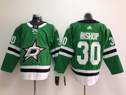 Men's Dallas Stars Ben Bishop #30 Kelly Green Home Breakaway Player Jersey1