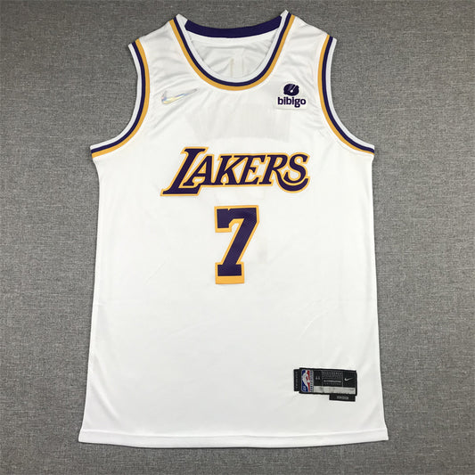 Men's Los Angeles Lakers Carmelo Anthony #7 White Fast Break Replica Jersey1