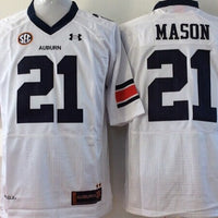 Men's Auburn Tigers Tre Mason #21 White Player Game Jersey