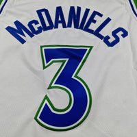 Men's Minnesota Timberwolves Jaden McDaniels #3 White Swingman Jersey - Association Edition