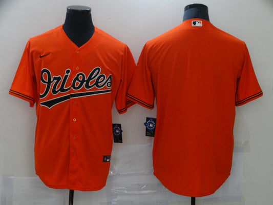 Men's Baltimore Orioles Orange Alternate Replica Blank Jersey1