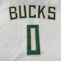 Men's Milwaukee Bucks Damian Lillard #0 White Fast Break Player Jersey1 - Association Edition