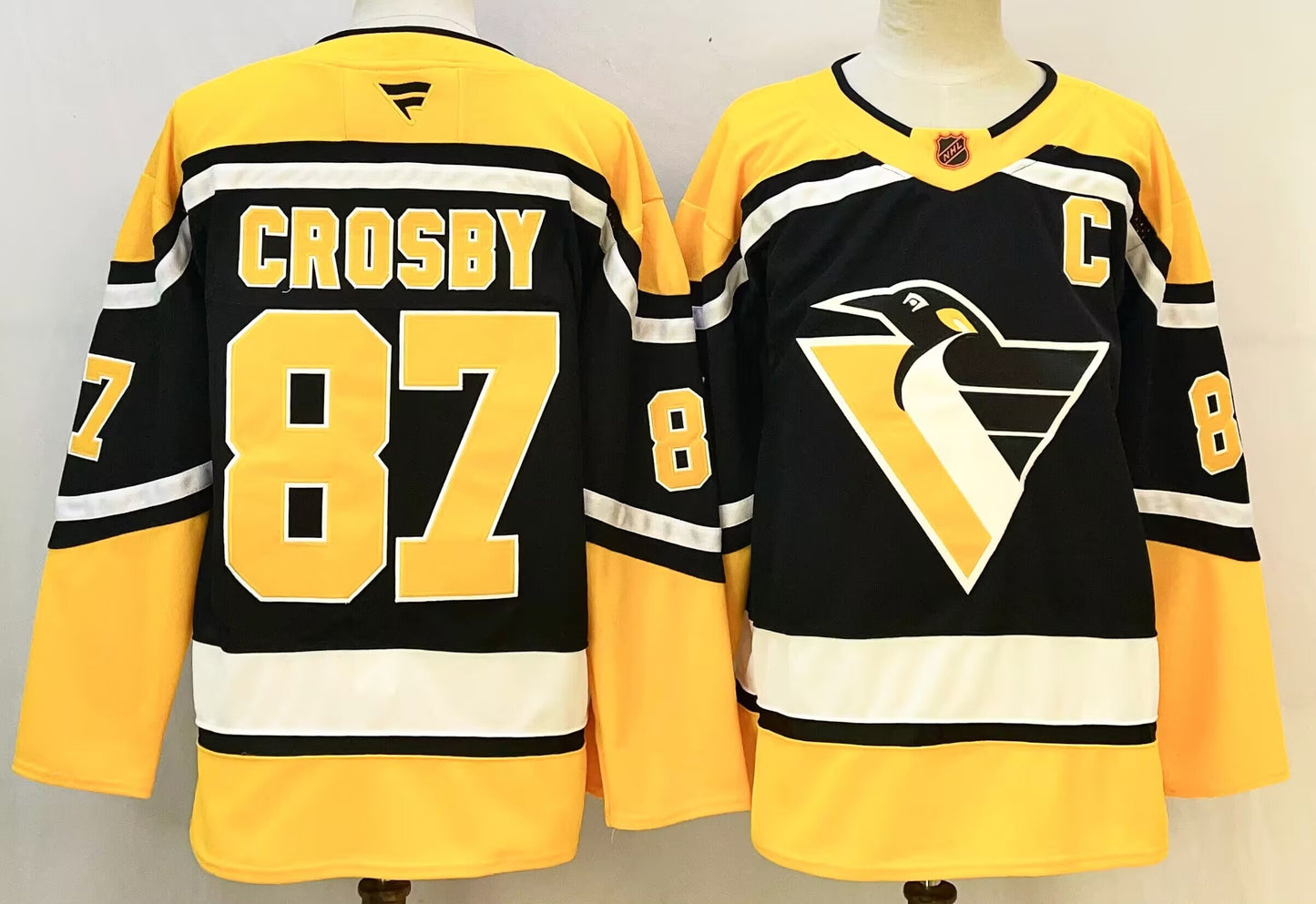 Men's Pittsburgh Penguins Sidney Crosby #87 Black Breakaway Player Jersey