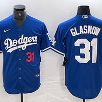Men's Los Angeles Dodgers Tyler Glasnow #31 Blue Replica Game Jersey1