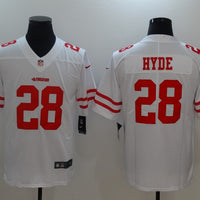 Men's San Francisco 49ers Carlos Hyde #28 White Game Jersey1