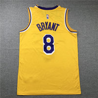 Men's Los Angeles Lakers Kobe Bryant #8 Yellow Swingman Player Jersey1