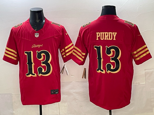 Men's San Francisco 49ers Brock Purdy #13 Red 2025 Rivalries Collection Game Jersey